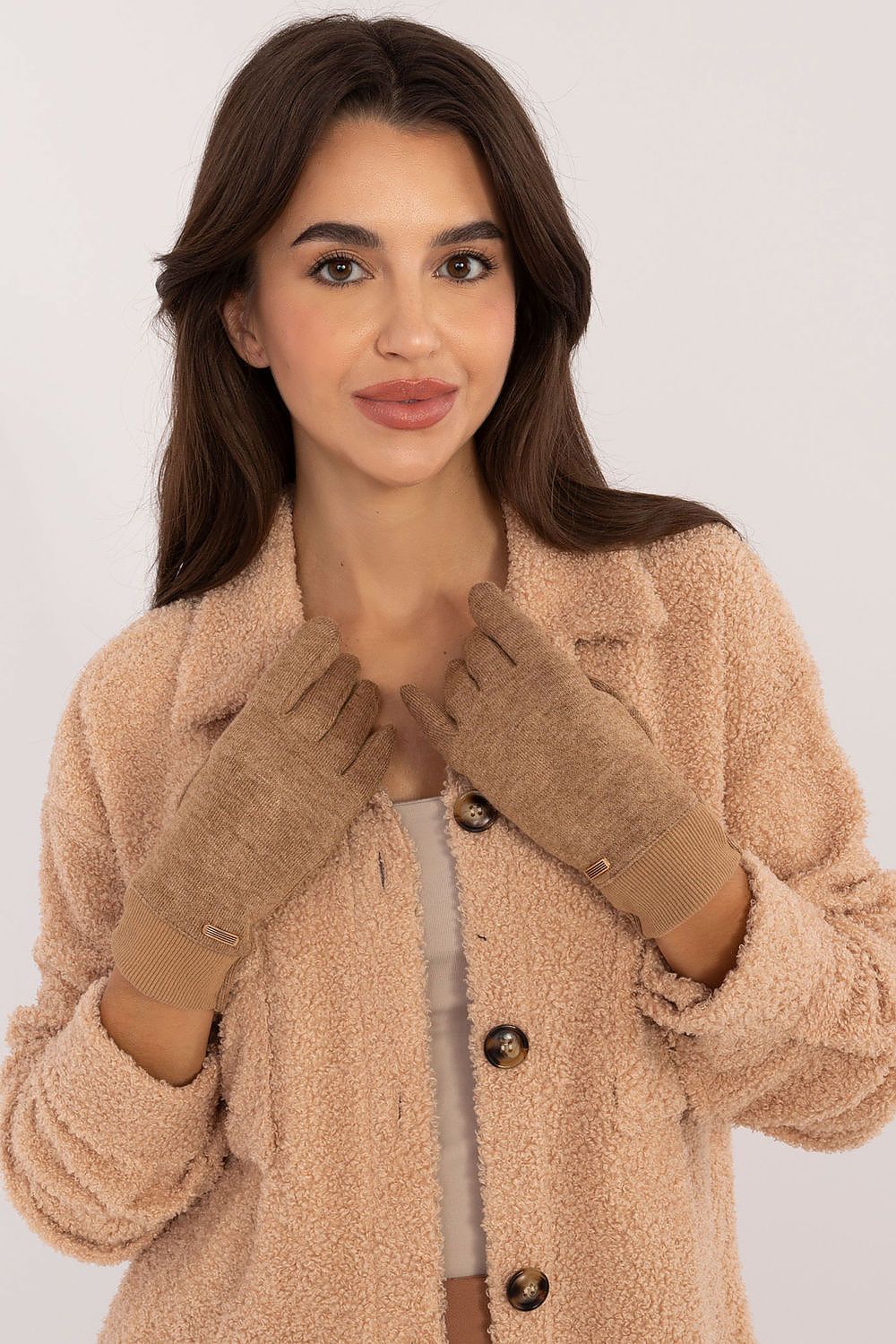 AT Ribbed Warmth Gloves brown