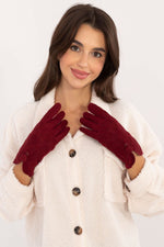 AT Button-Slit Insulated Gloves red