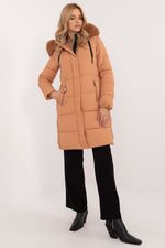 Factory Price Quilted Winter Coat brown