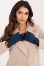 AT Button-Slit Insulated Gloves blue