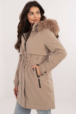 Factory Price Fur Hooded Quilted Coat