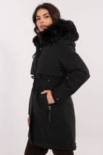 Factory Price Fur Hooded Quilted Coat