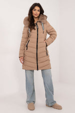 Factory Price Fur Hooded Quilted Coat