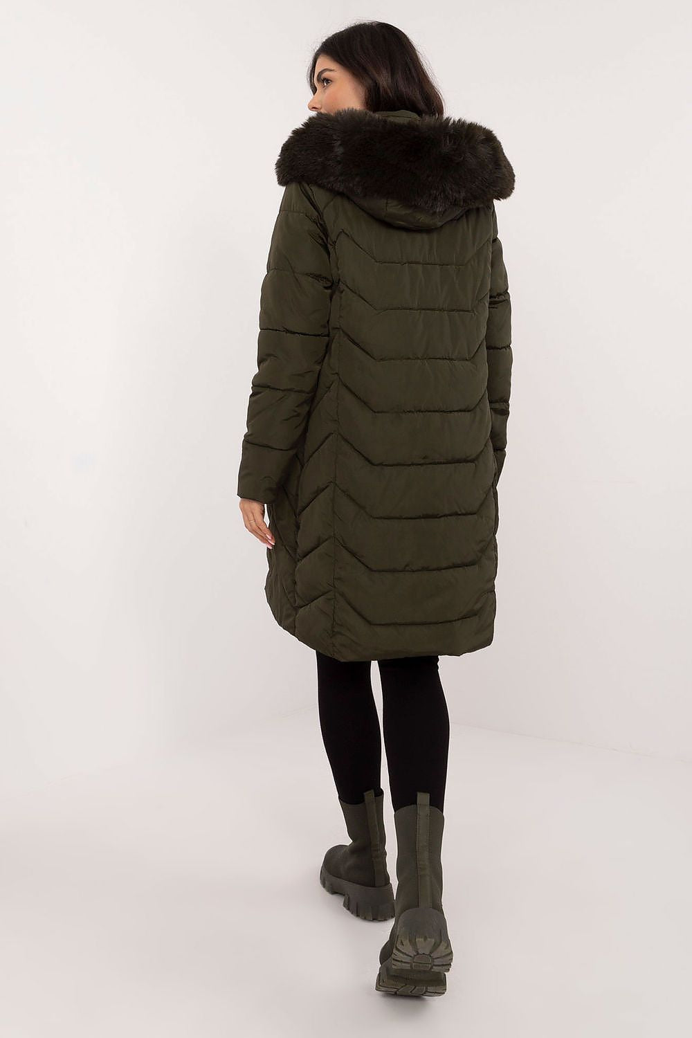 Factory Price Fur Collar Long Parker Coat