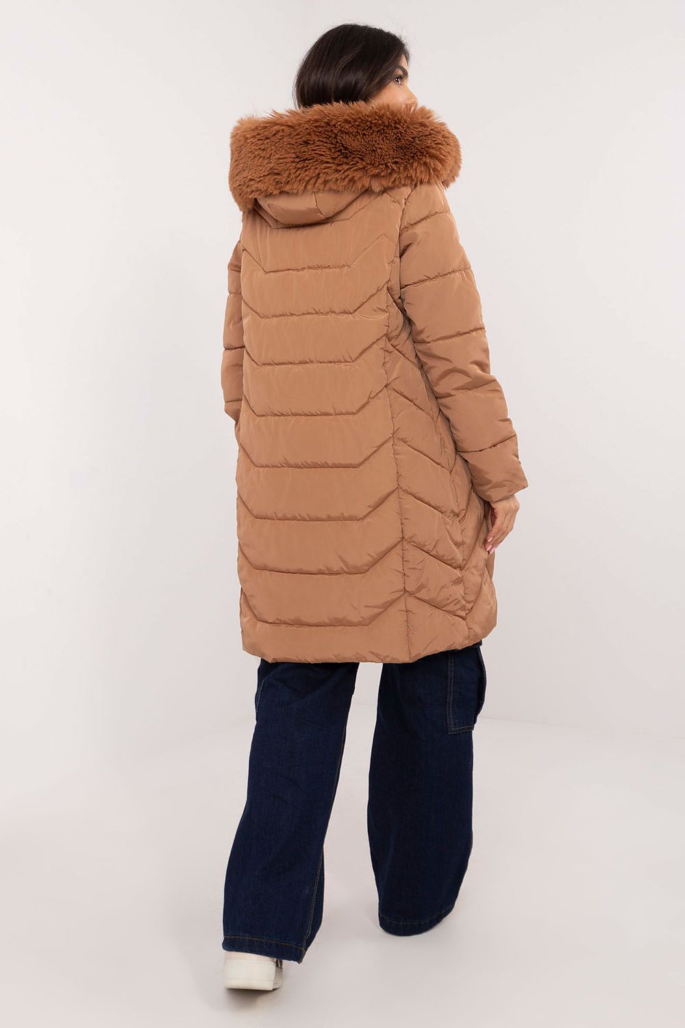 Factory Price Fur Collar Long Parker Coat
