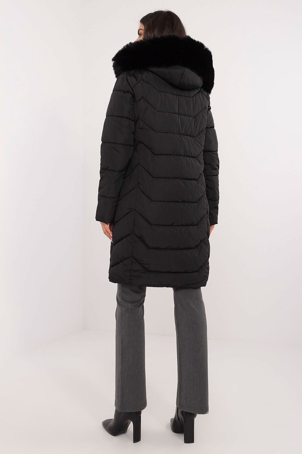 Factory Price Fur Collar Long Parker Coat