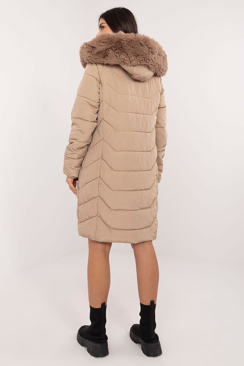 Factory Price Fur Collar Long Parker Coat