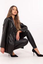 Italy Moda Eco-Leather Blazer Jacket