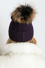 AT Fluffy Pompom Winter Cap