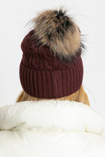 AT Fluffy Pompom Winter Cap