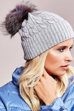 AT Fluffy Pompom Winter Cap