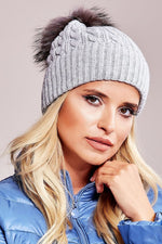 AT Fluffy Pompom Winter Cap