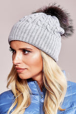 AT Fluffy Pompom Winter Cap
