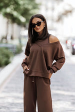 LaBalancia Feminine Three Piece Loungewear Set brown