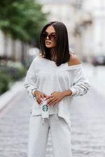 LaBalancia Feminine Three Piece Loungewear Set grey