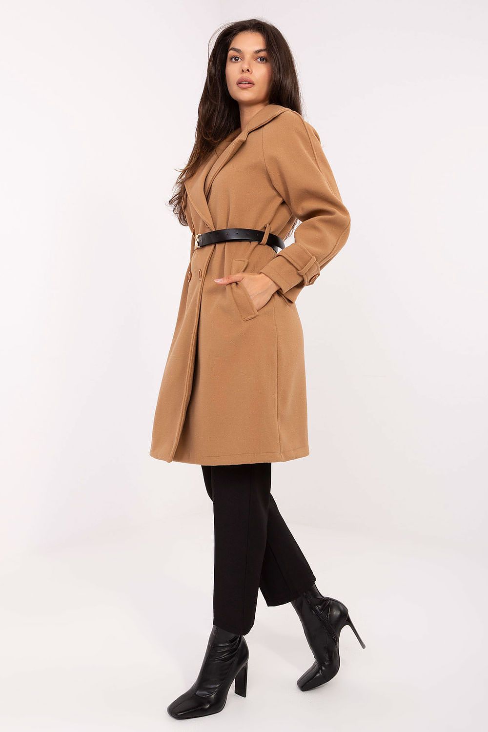 Rue Paris Long Belted Coat