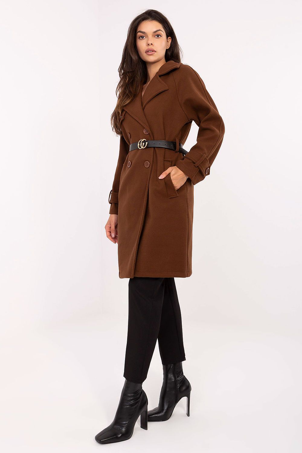 Rue Paris Long Belted Coat