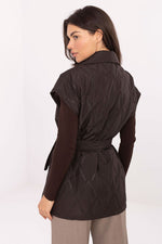 Rue Paris Quilted Buttoned Gilet Vest