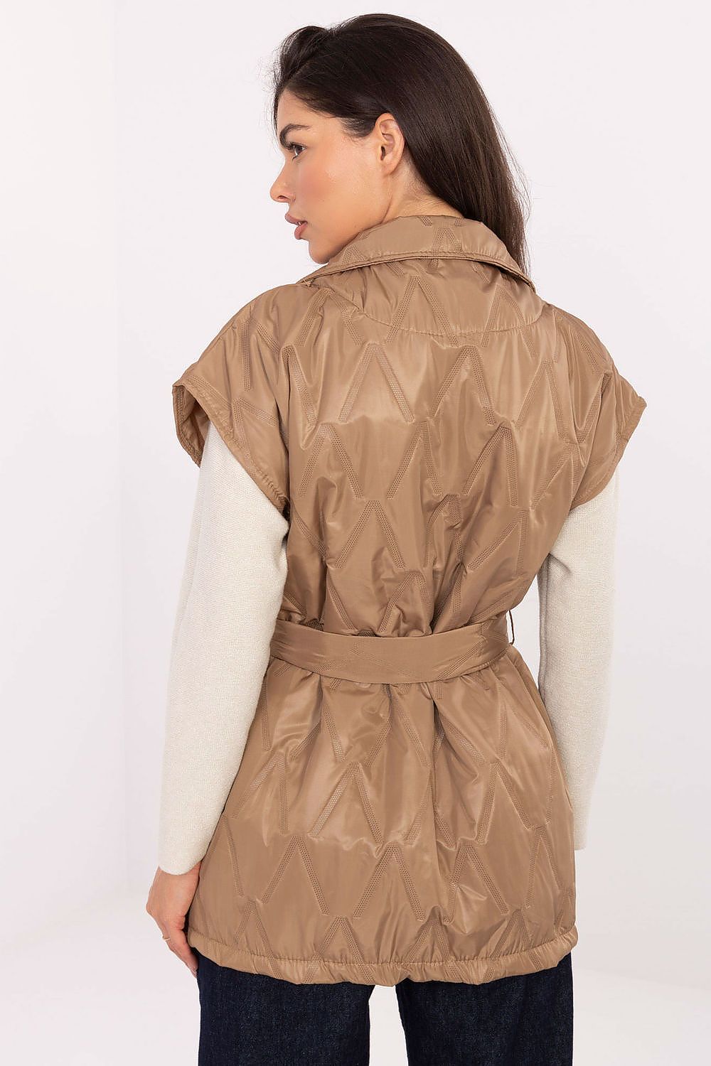 Rue Paris Quilted Buttoned Gilet Vest