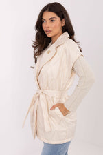 Rue Paris Quilted Buttoned Gilet Vest