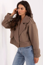 Rue Paris Short Eco-Leather Trench Coat