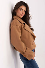 Rue Paris Short Eco-Leather Trench Coat