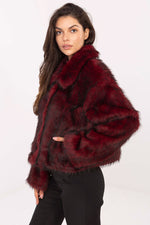 Rue Paris Fur Jacket with Wide Collar