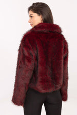 Rue Paris Fur Jacket with Wide Collar