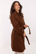 Rue Paris Knee-Length Belted Transitional Coat