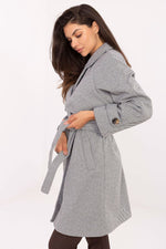Rue Paris Knee-Length Belted Transitional Coat