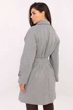 Rue Paris Knee-Length Belted Transitional Coat