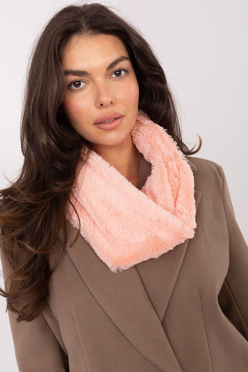 AT Fluffy Infinity Scarf pink one-size-fits-all