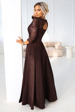 Numoco Amber Long Maxi Occasion Lace Top Dress | 10 Colours