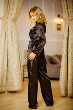 Kalimo Rawa Two-Piece Satin Pyjama Set