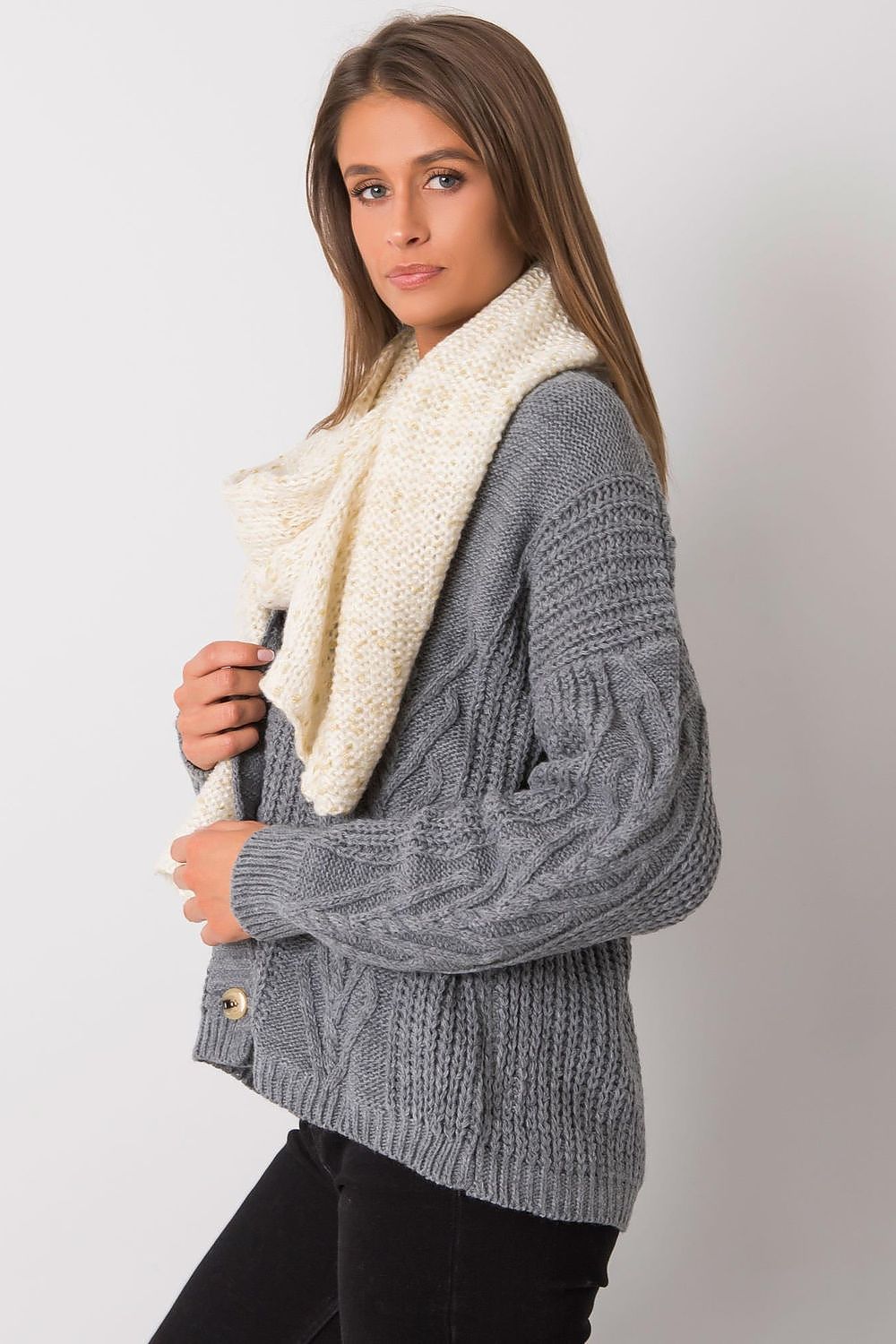 AT Metallic Thread Scarf