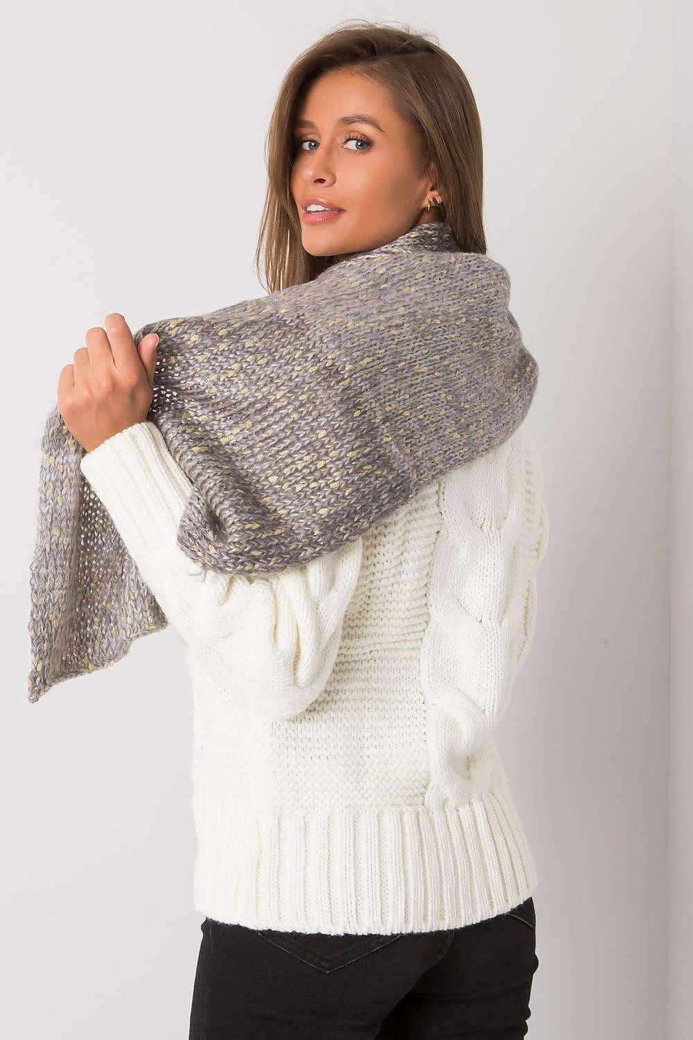 AT Metallic Thread Scarf