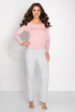 Momenti Per Me Elegant Two-Piece Pyjama Set Pink pink