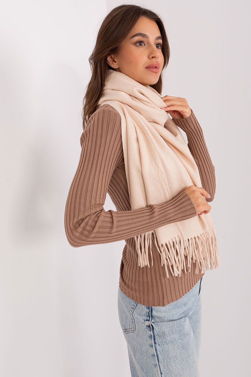AT Warm Tassel Winter Shawl Scarf