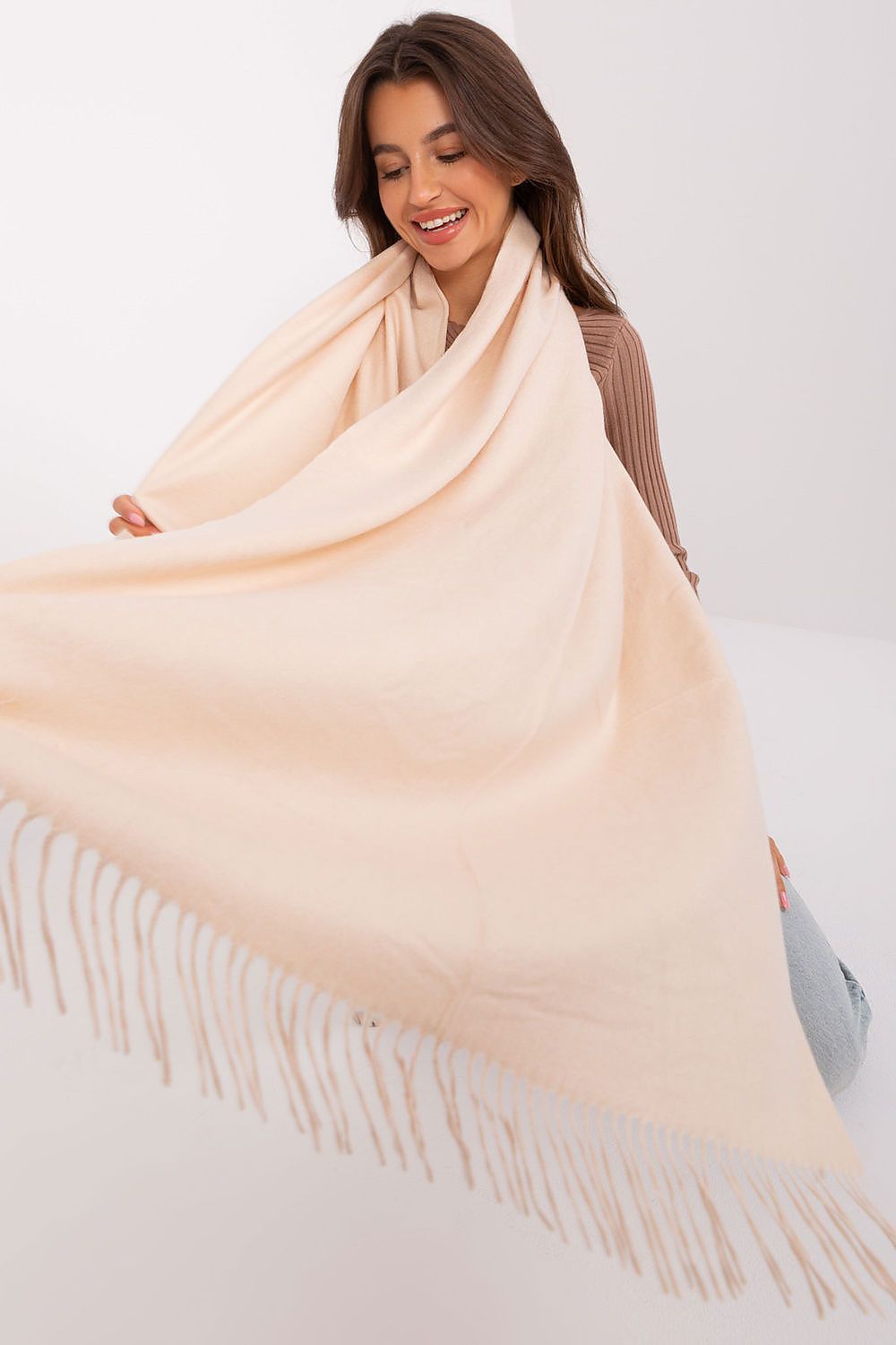 AT Warm Tassel Winter Shawl Scarf