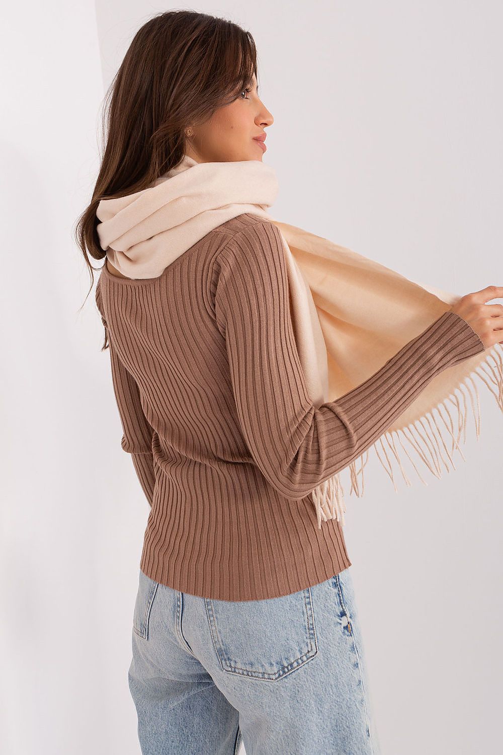 AT Warm Tassel Winter Shawl Scarf