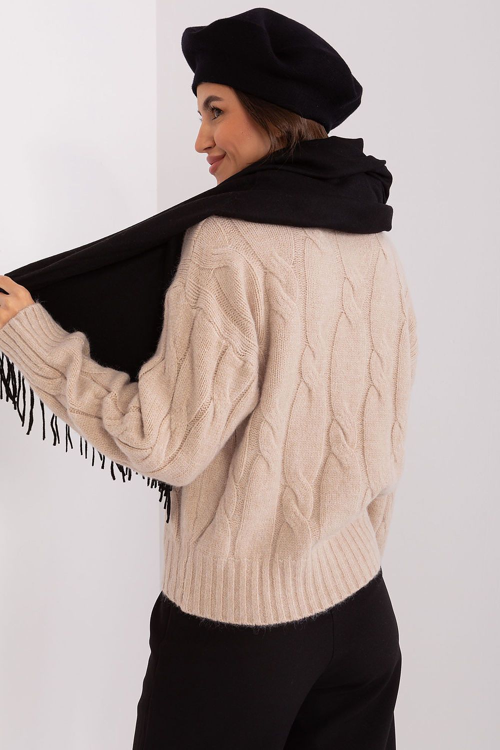 AT Warm Tassel Winter Shawl Scarf