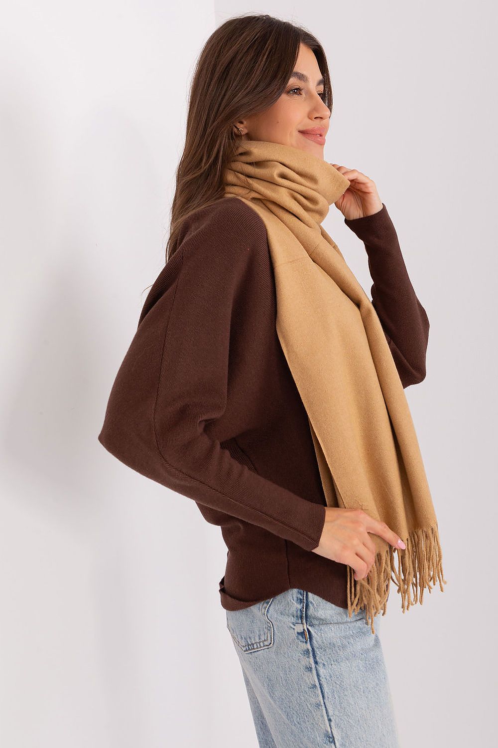 AT Warm Tassel Winter Shawl Scarf