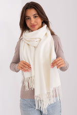 AT Warm Tassel Winter Shawl Scarf beige 2 one-size-fits-all