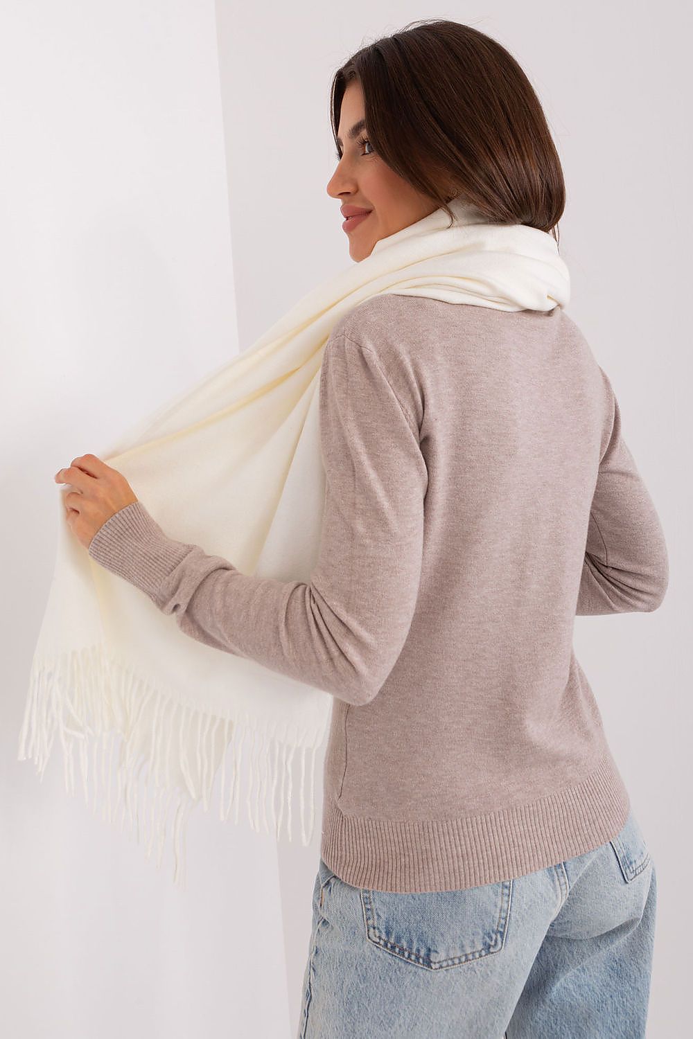 AT Warm Tassel Winter Shawl Scarf