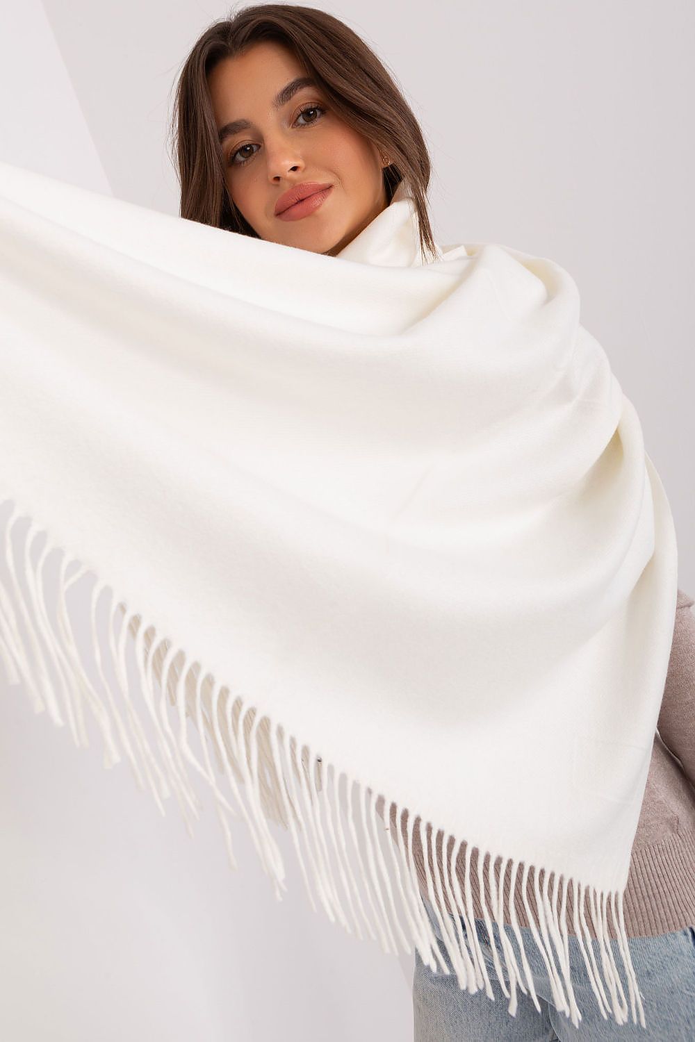 AT Warm Tassel Winter Shawl Scarf