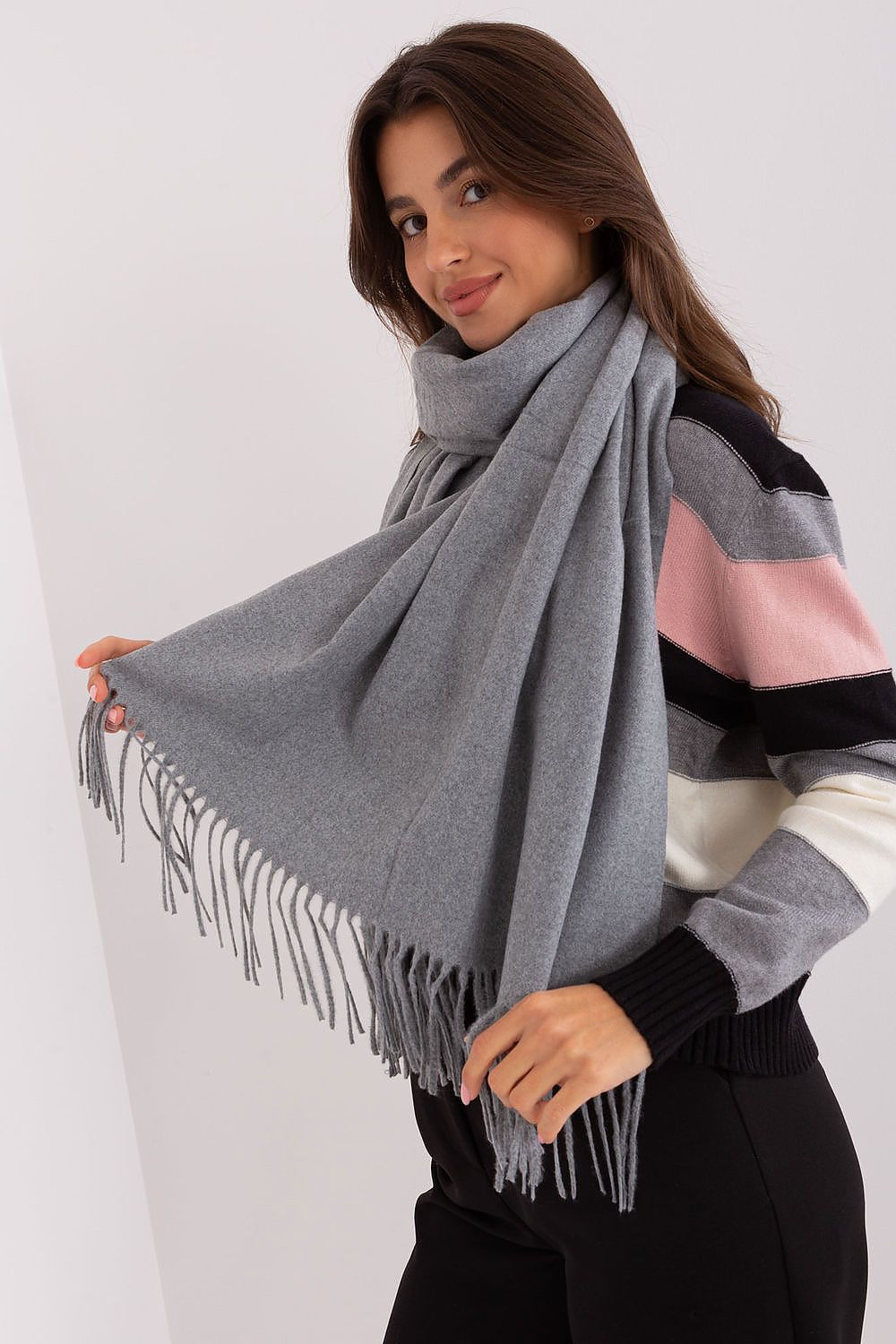 AT Warm Tassel Winter Shawl Scarf