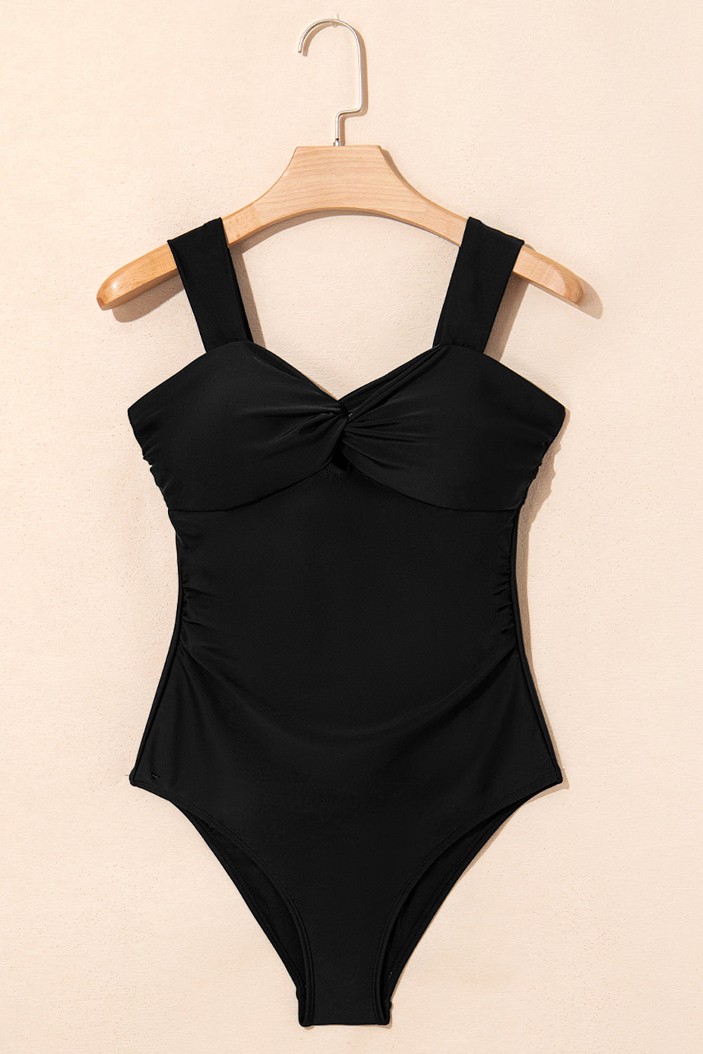Cut Out Twist Bowknot Backless One Piece Swimsuit