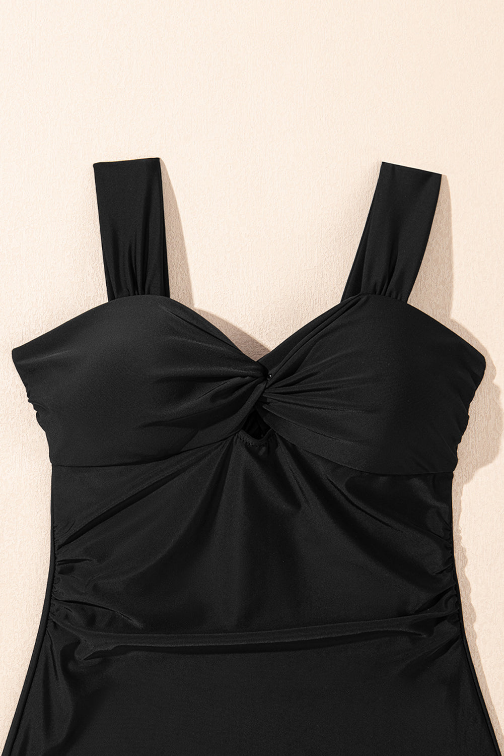 Cut Out Twist Bowknot Backless One Piece Swimsuit