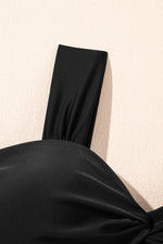 Cut Out Twist Bowknot Backless One Piece Swimsuit