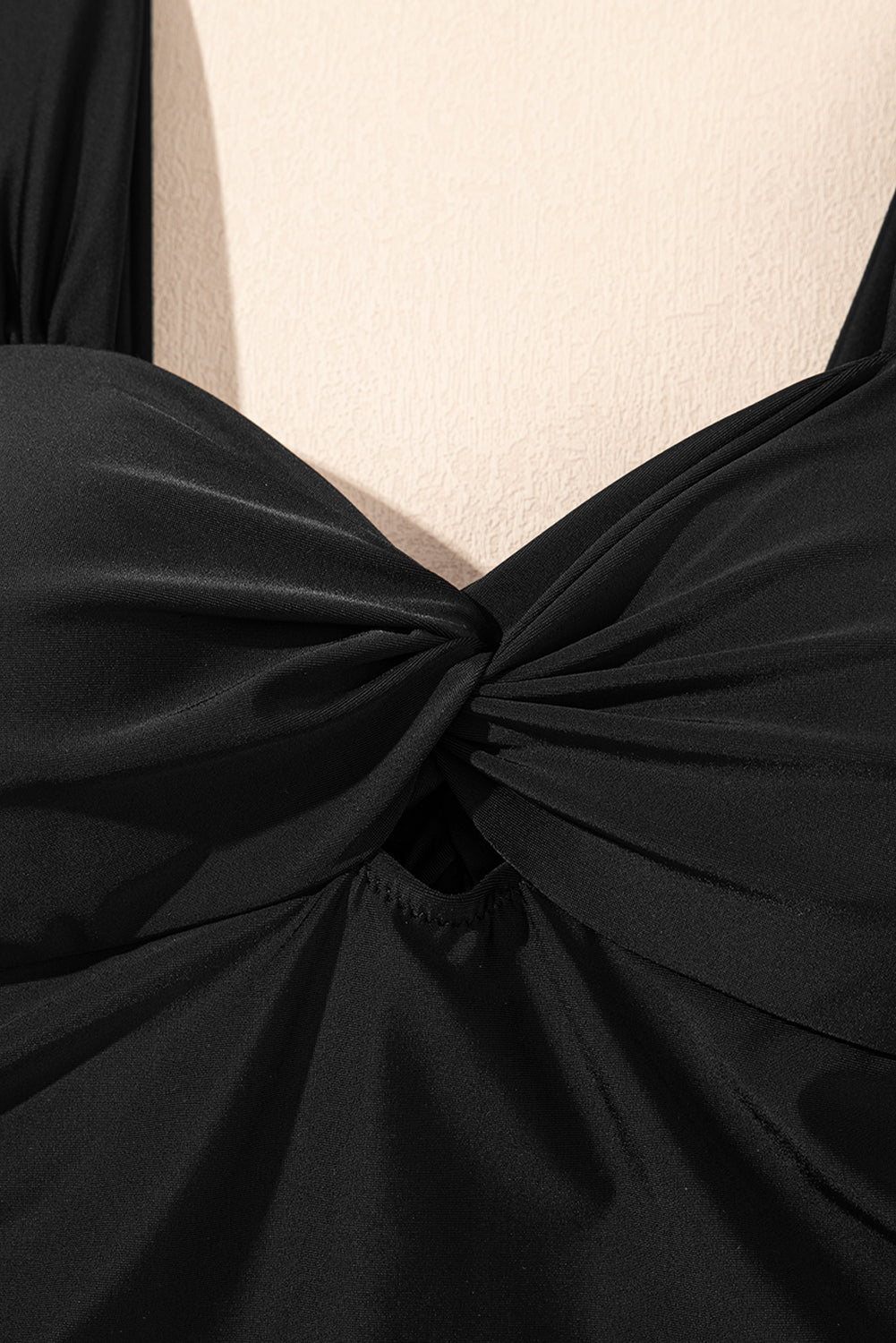 Cut Out Twist Bowknot Backless One Piece Swimsuit